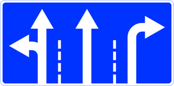 5.15.1 направления движения по полосам - Дорожные знаки - Знаки особых предписаний - Магазин охраны труда и техники безопасности stroiplakat.ru